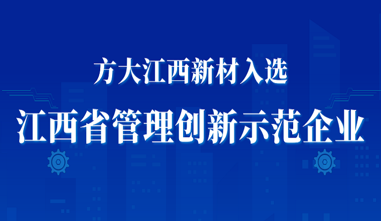 壹号娱乐江西新材入选江西省管理创新示范企业