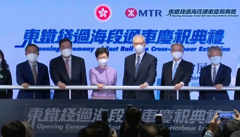 采用壹号娱乐轨道交通屏蔽门系统的香港东铁线过海段正式开通